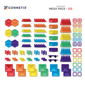 Magnetické stavebnice – Rainbow Mega Pack 212 dílů