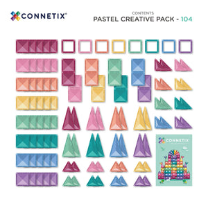 Magnetické stavebnice - Pastel Creative Pack (104 dílů)