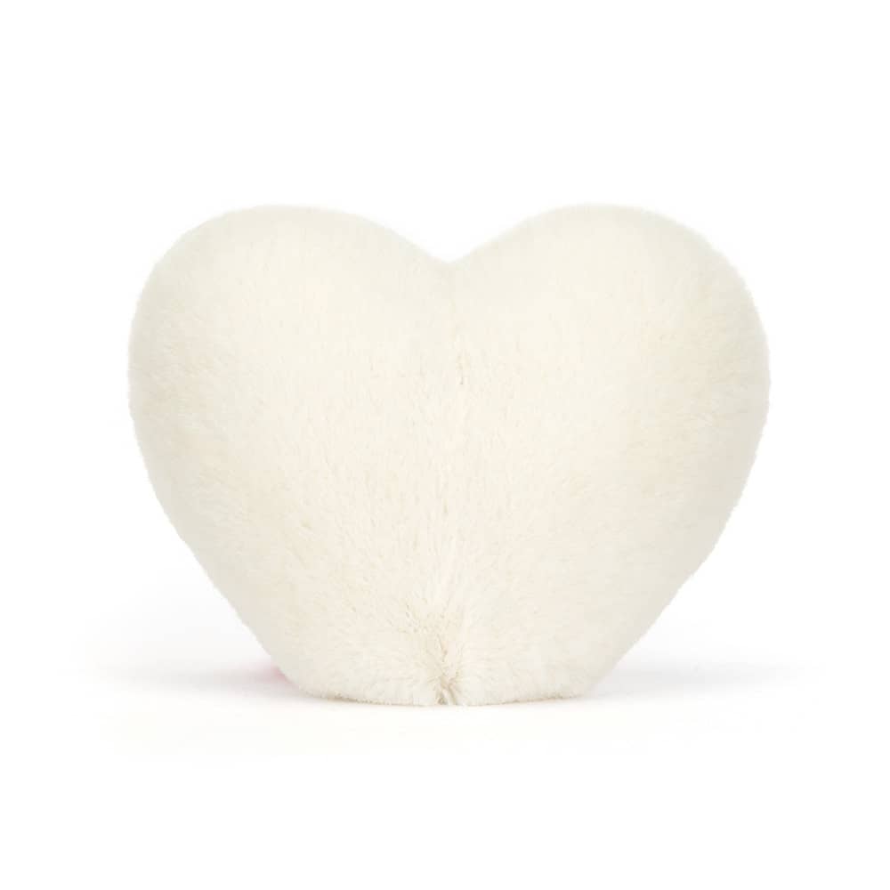 Jellycat Plüsch Ei Herz mit süßem Gesicht und glitzernden Füßen, ideal zum Kuscheln.