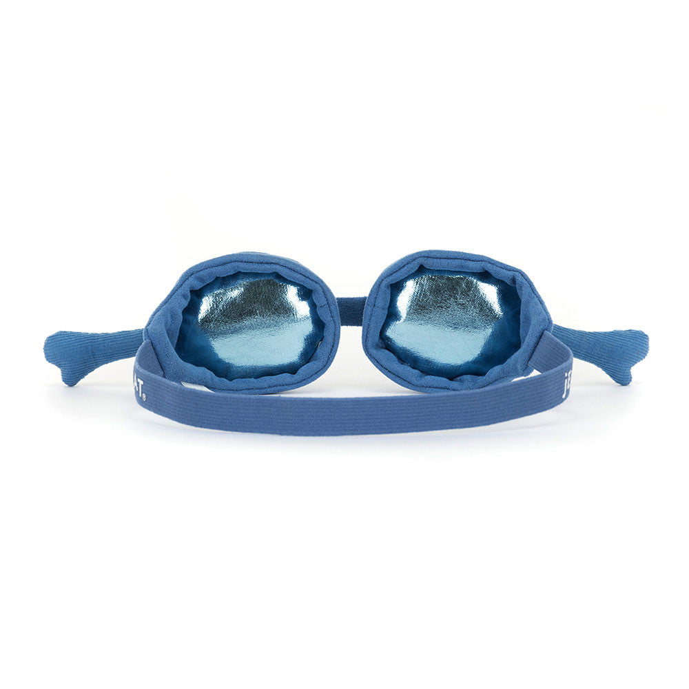 Jellycat Plüsch Schwimmbrille Kinder in Blau mit glänzenden Gläsern weich und kinderfreundlich