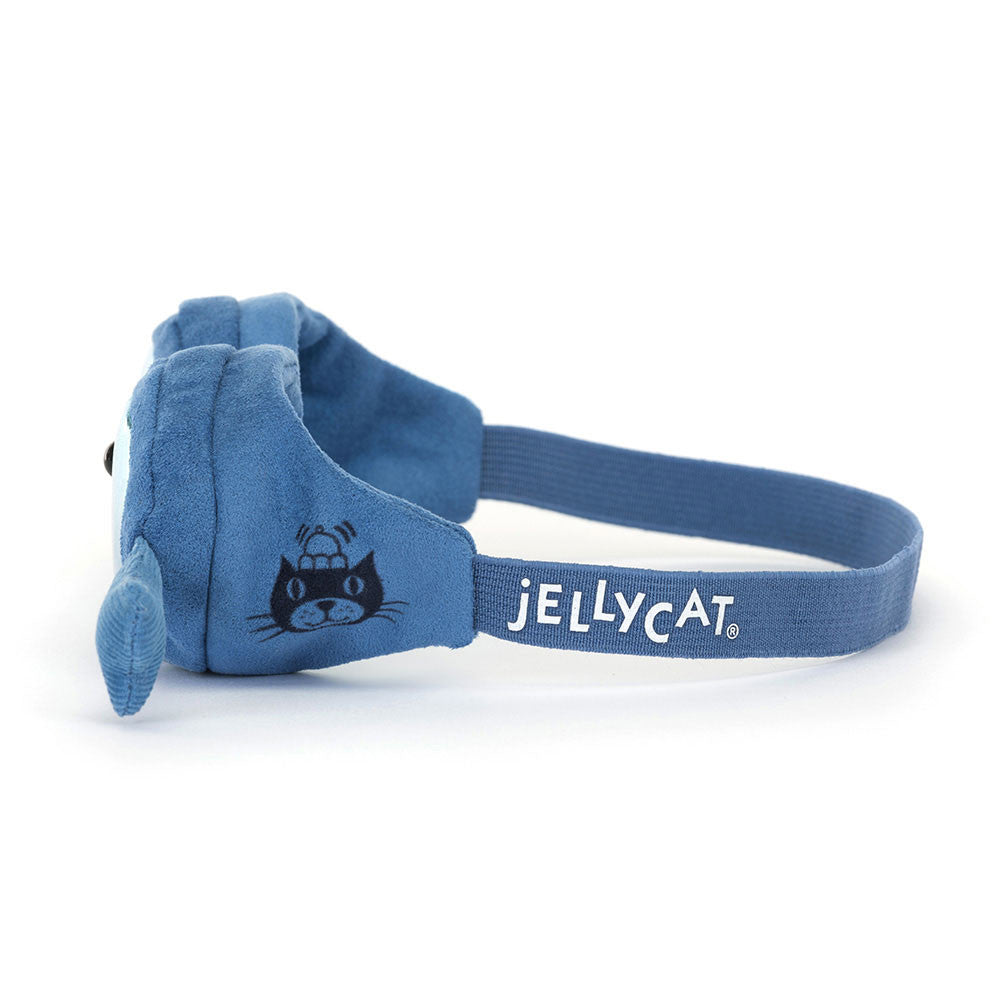 Jellycat Plüsch Schwimmbrille Kinder in Blau mit glänzenden Gläsern weich und kinderfreundlich