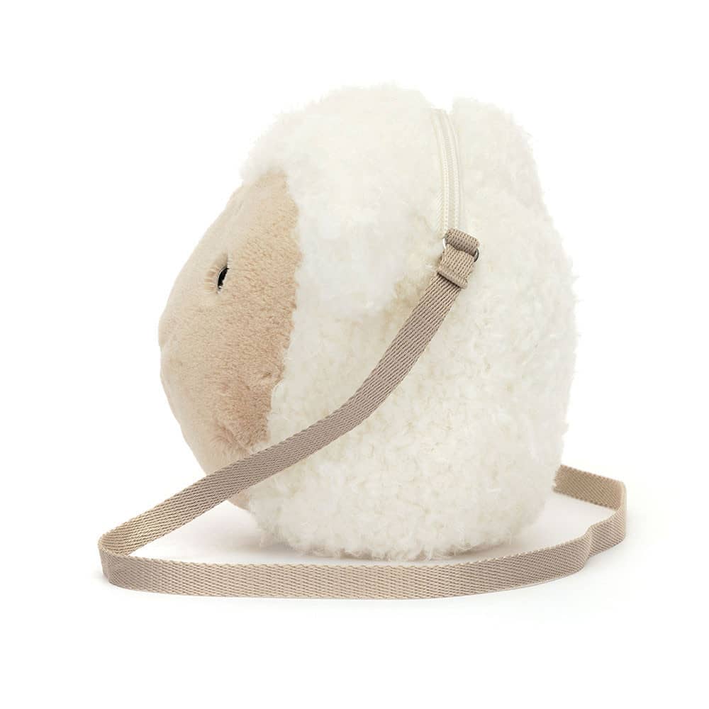 Jellycat Umhängetasche in Form eines Schafes mit weichem Stoff und einem praktischen Schulterriemen