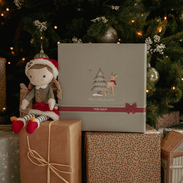 Vánoční dárková sada - hvězda, chrastítko lízátko a sob, X-MAS (od 0 měsíců)