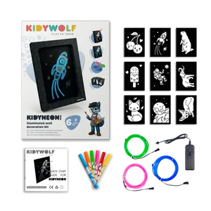 Sada pro výrobu svítící nástěnné dekorace – Kidyneon Pack, 9 kusů
