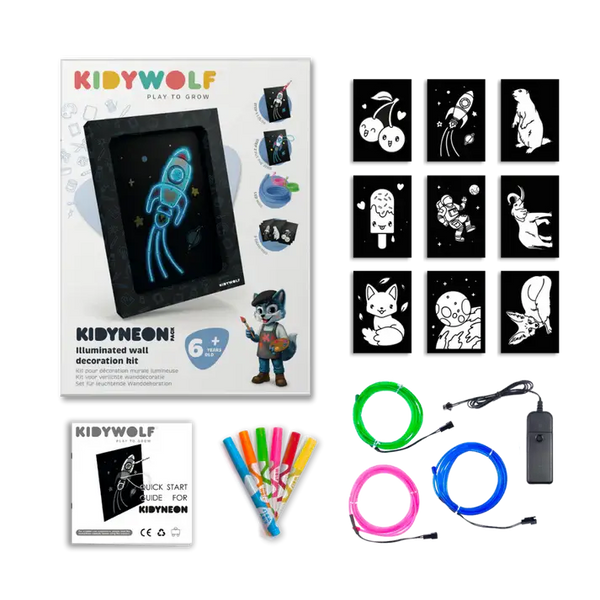 Sada pro výrobu svítící nástěnné dekorace – Kidyneon Pack, 9 kusů