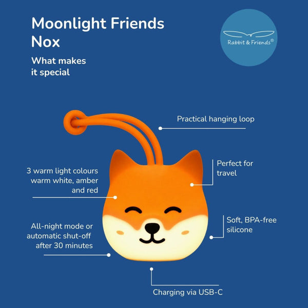 Závěsná noční lampička - Moonlight Friends lištička Nox (od narození)