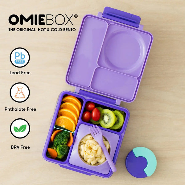 Lunchbox s termoskou OmieBox – Purple Plum