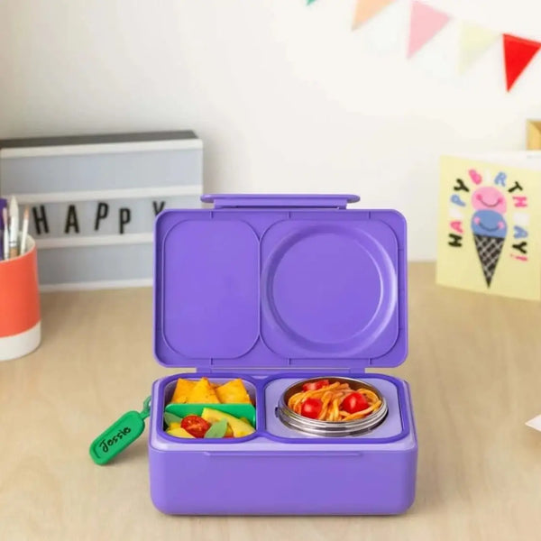 Lunchbox s termoskou OmieBox Up – Galaxy Purple
