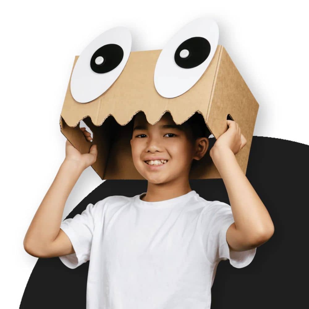Makedo kreatives Formenset Kinder mit bunten Augen und Zubehör für kreative Bastelprojekte
