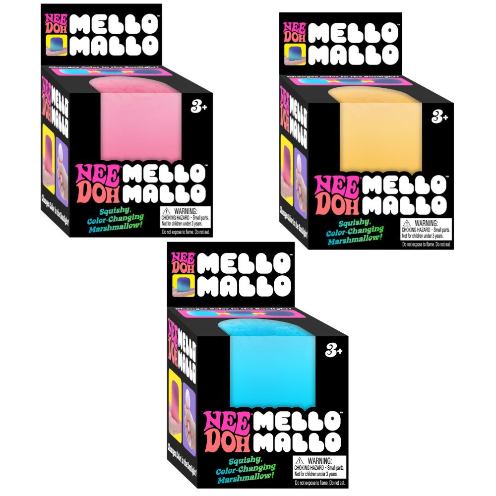 Schylling Needoh Mello Mallo Stressball Set in bunten Farben zur Stressreduktion und Entspannung