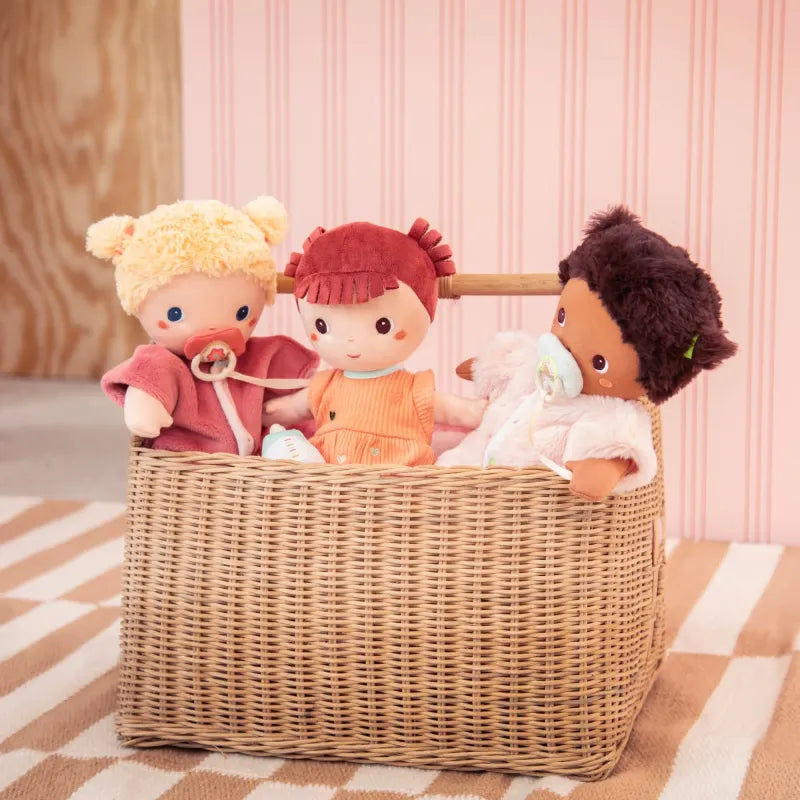 Babypuppe Nina von Lilliputiens im rosa Strampler mit Schnuller