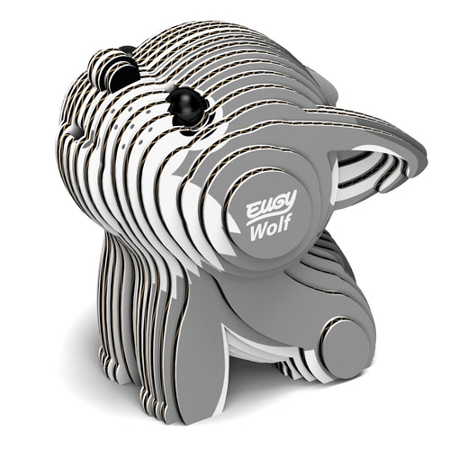 Öko-Puzzle 3D Wolf von Eugy mit einzigartigem Design und nachhaltigen Materialien