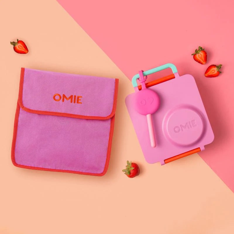 Lunchbag OmieTote – Pink Lunchtasche von OMIE mit verstellbarem Tragegurt und klappbarem Deckel