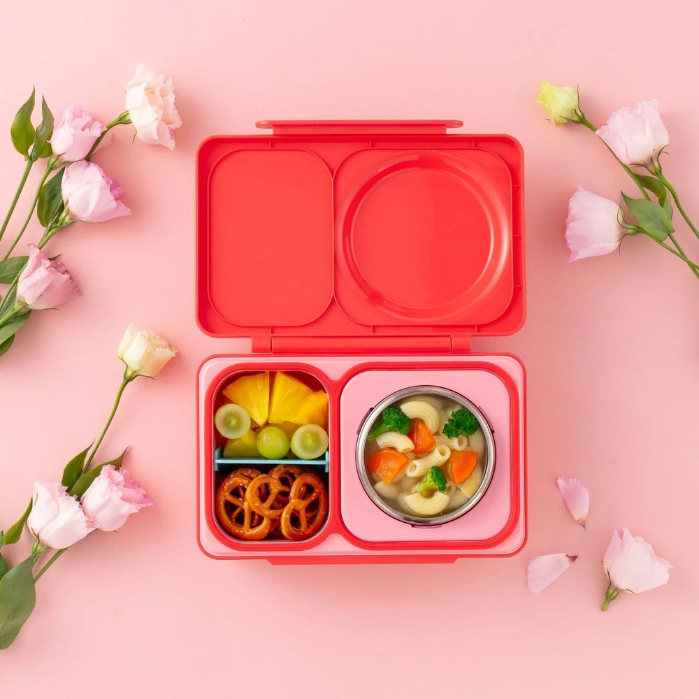 Lunchbox s termoskou OmieBox Up – Cherry Pink