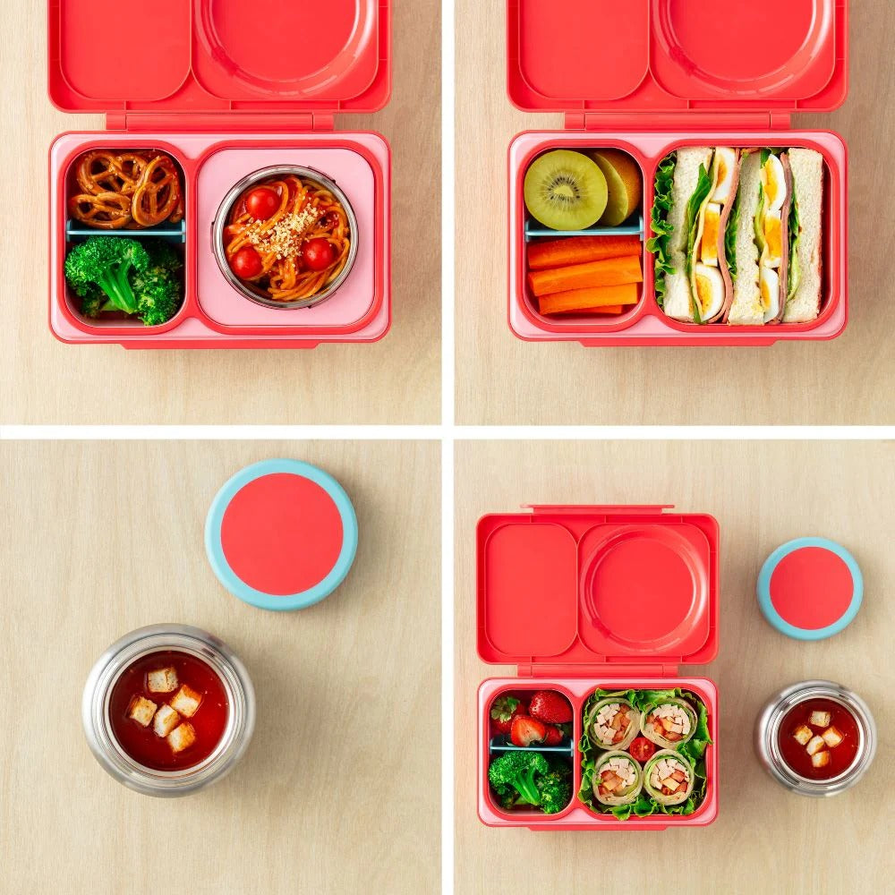 Lunchbox s termoskou OmieBox Up – Cherry Pink