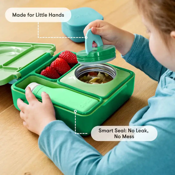 Lunchbox s termoskou OmieBox – Jablečná zelená
