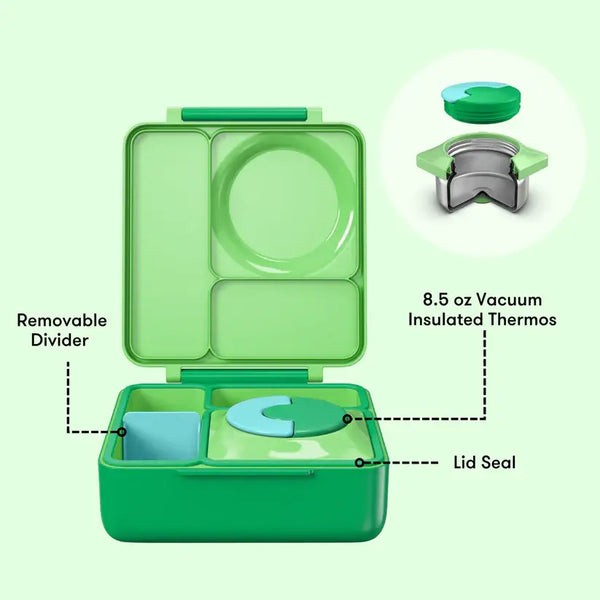 Lunchbox s termoskou OmieBox – Jablečná zelená