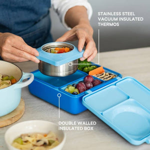 Lunchbox s termoskou OmieBox – Blue Sky