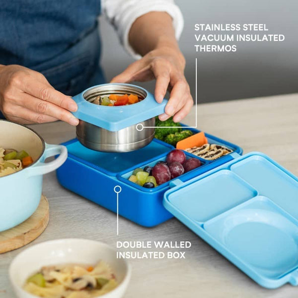 Lunchbox s termoskou OmieBox – Blue Sky