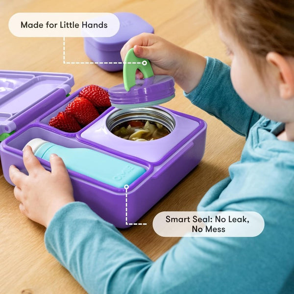 Lunchbox s termoskou OmieBox – Lilac Purple