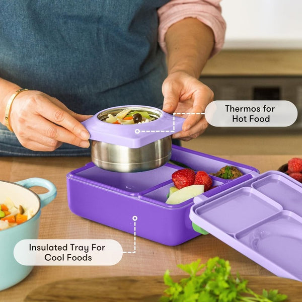 Lunchbox s termoskou OmieBox – Lilac Purple