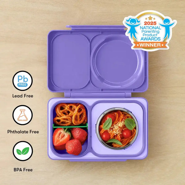 Lunchbox s termoskou OmieBox Up – Galaxy Purple