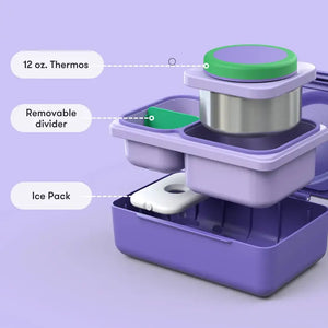 Lunchbox s termoskou OmieBox Up – Galaxy Purple