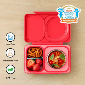 Lunchbox s termoskou OmieBox Up – Cherry Pink