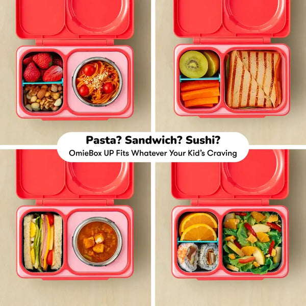Lunchbox s termoskou OmieBox Up – Cherry Pink