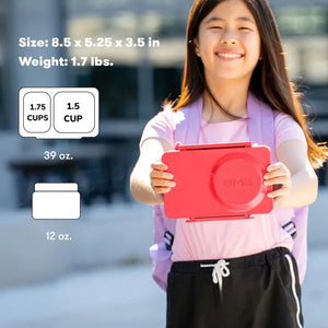 Lunchbox s termoskou OmieBox Up – Cherry Pink