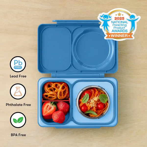 Lunchbox s termoskou OmieBox Up – Cosmic Blue