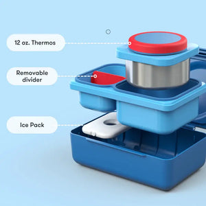Lunchbox s termoskou OmieBox Up – Cosmic Blue