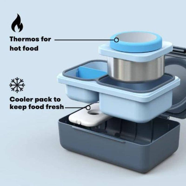 Lunchbox s termoskou OmieBox Up – Graphite