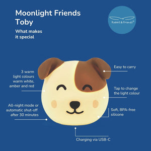 Noční lampička stojací - Moonlight Friends pejsek Toby (od 3 let)