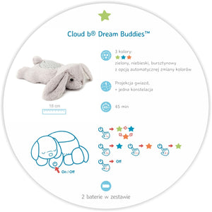 Cloud b Plüsch-Baby-Projektor in grau mit Sternenprojektion für beruhigende Nächte