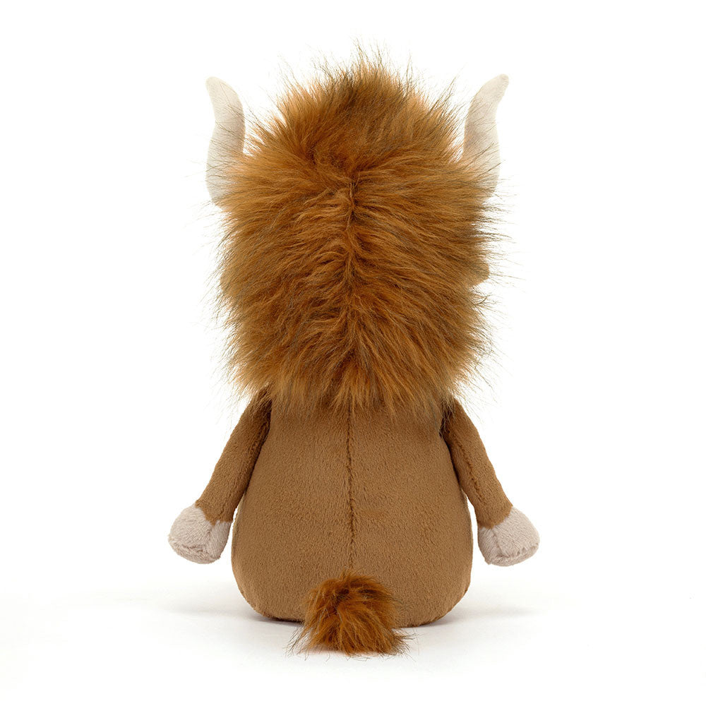 Jellycat Plüsch-Bulle Ramone 33 cm sitzende braune weiche Kuschelfigur mit Hörnern