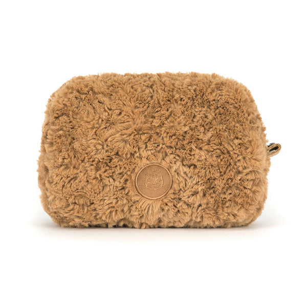 Jellycat Plüsch-Federtasche Schminktasche Teddy Bartholomew 19 cm in braunem flauschigem Material