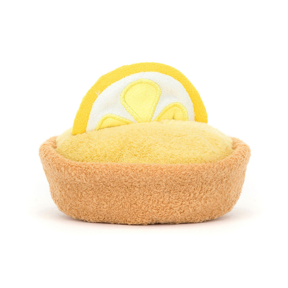 Jellycat Plüsch-Zitronentarte 11 cm Kuscheltier mit süßem Gesicht und weichen Beinen