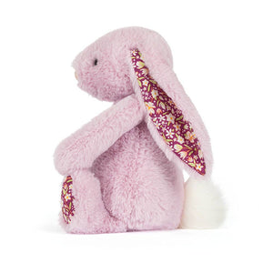 Süßer Plüschhase LUX mit Blumenöhrchen in zartem Rosa für Kinder und Kuschelfreunde