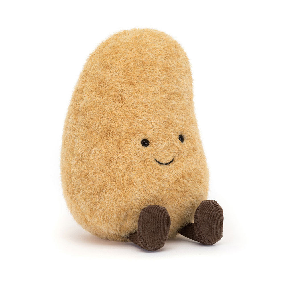 Jellycat Plüsch-Kartoffel 19 cm Kuscheltier mit freundlichem Gesicht und weichem braunem Fell