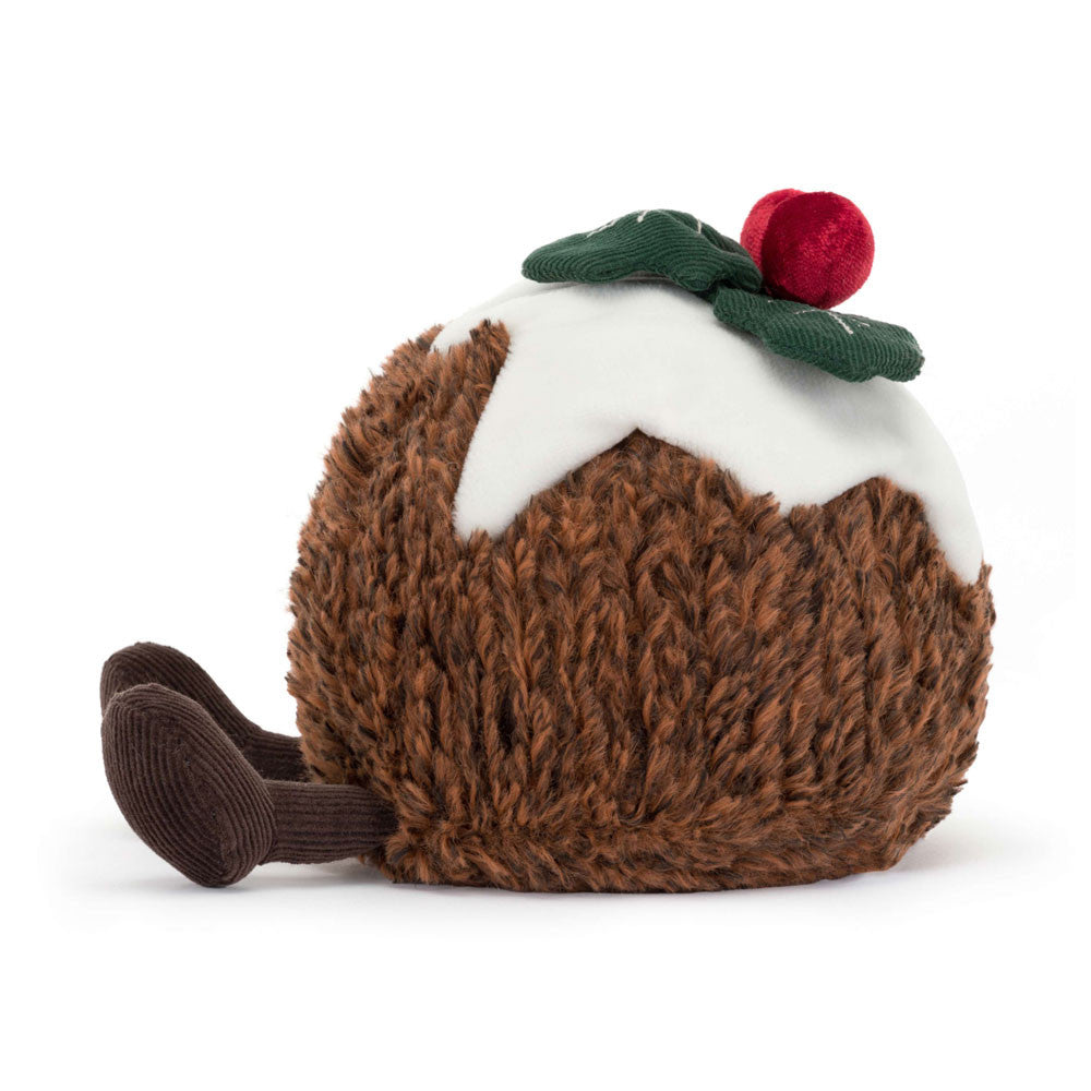 Jellycat Plüsch Pudding 17 cm Kuscheltier mit braunem Fell und niedlichem Gesicht
