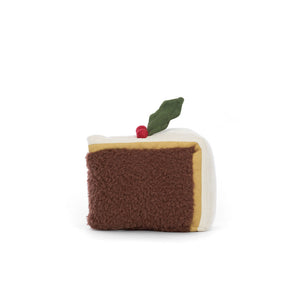 Jellycat Plüsch Weihnachtskuchen 10 cm weicher kuscheliger Stoff mit Weihnachtsdekoration