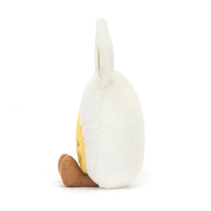 Jellycat Plüschei Hase 14 cm Kuscheltier in weiß mit braunen Füßen und langen Ohren