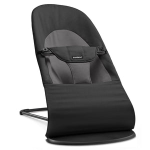 Dětské lehátko BALANCE SOFT COTTON – Černé/Tmavě šedé