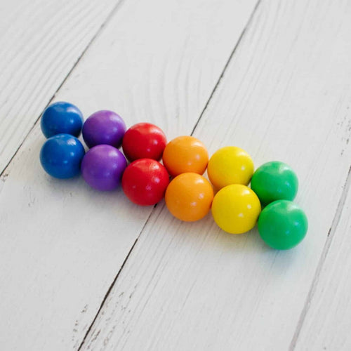 Satz austauschbarer Kugeln für die Kugelbahn Rainbow für die Kugelbahn – 12 Stück - Tublu.de