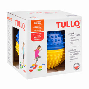 Masážní polokoule 2 kusy Žluto-modrá
