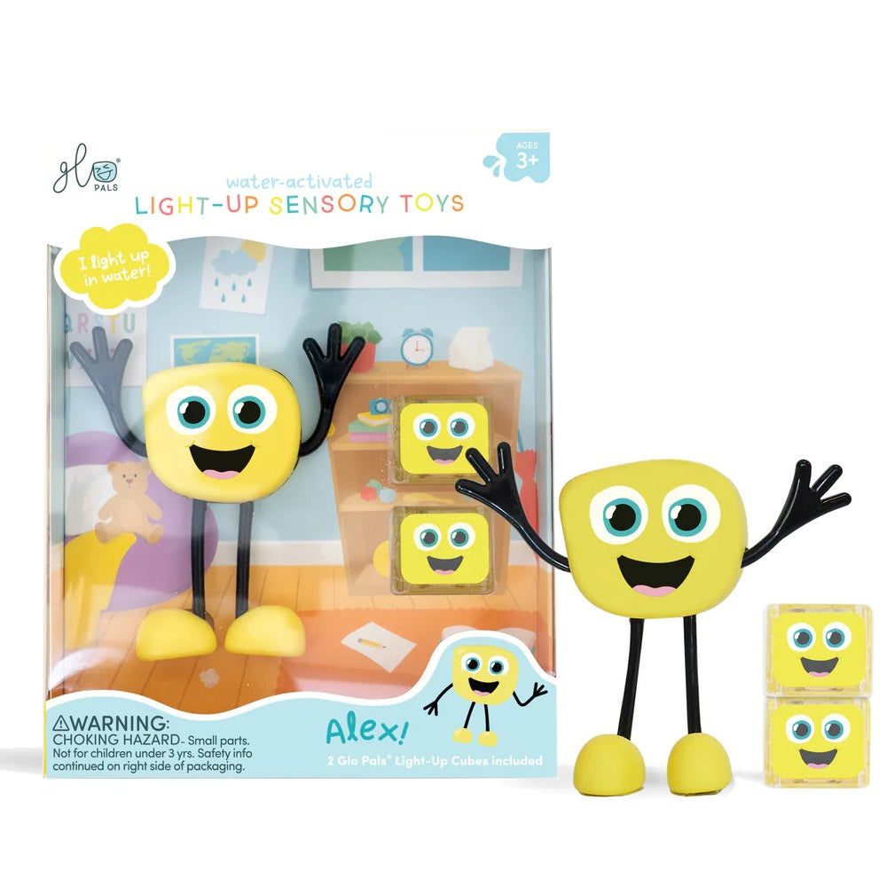 Badefigur Alex – Set mit zwei im Wasser leuchtenden Sensorikwürfeln - Tublu.de
