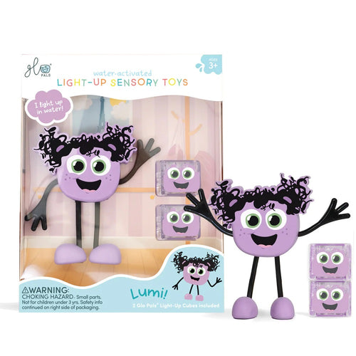 Badefigur Lumi – Set mit zwei im Wasser leuchtenden Sensorikwürfeln - Tublu.de