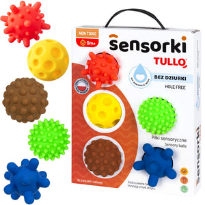 Senzorické míčky 5 kusů bez otvoru