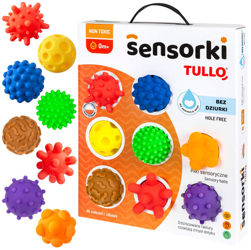 Senzorické míčky 8 kusů bez otvoru